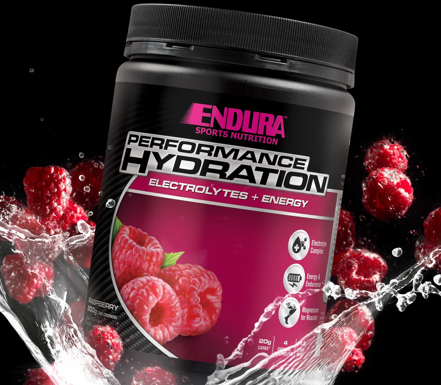 Performance Hydration Raspberry Powder